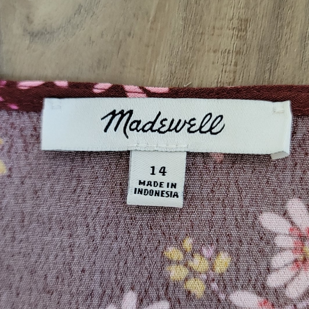 EUC Madewell Tie-Sleeve Wrap Top - Picture 11 of 12